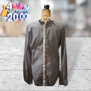 D & G gray and white pin stripe shirts size 50 slim